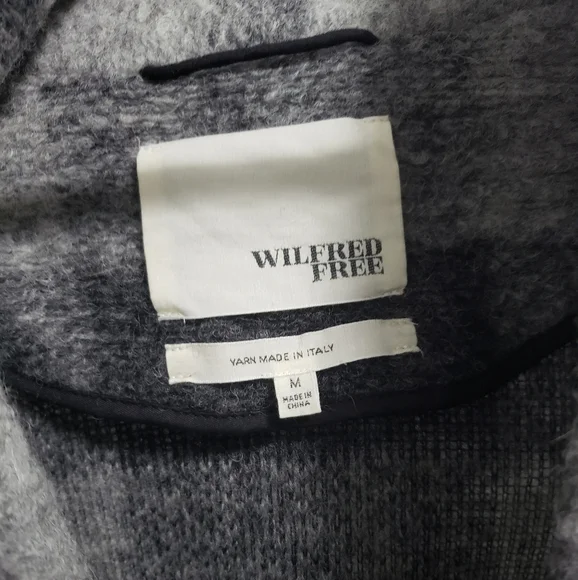 ARITZIA WILFRED FREE Grey Plaid Wool Neelam Jacket Coat - Picture 8 of 12